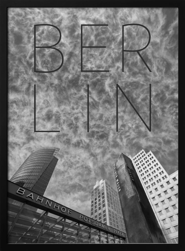 BERLIN Potsdamer Platz | Text & Skyline Poster